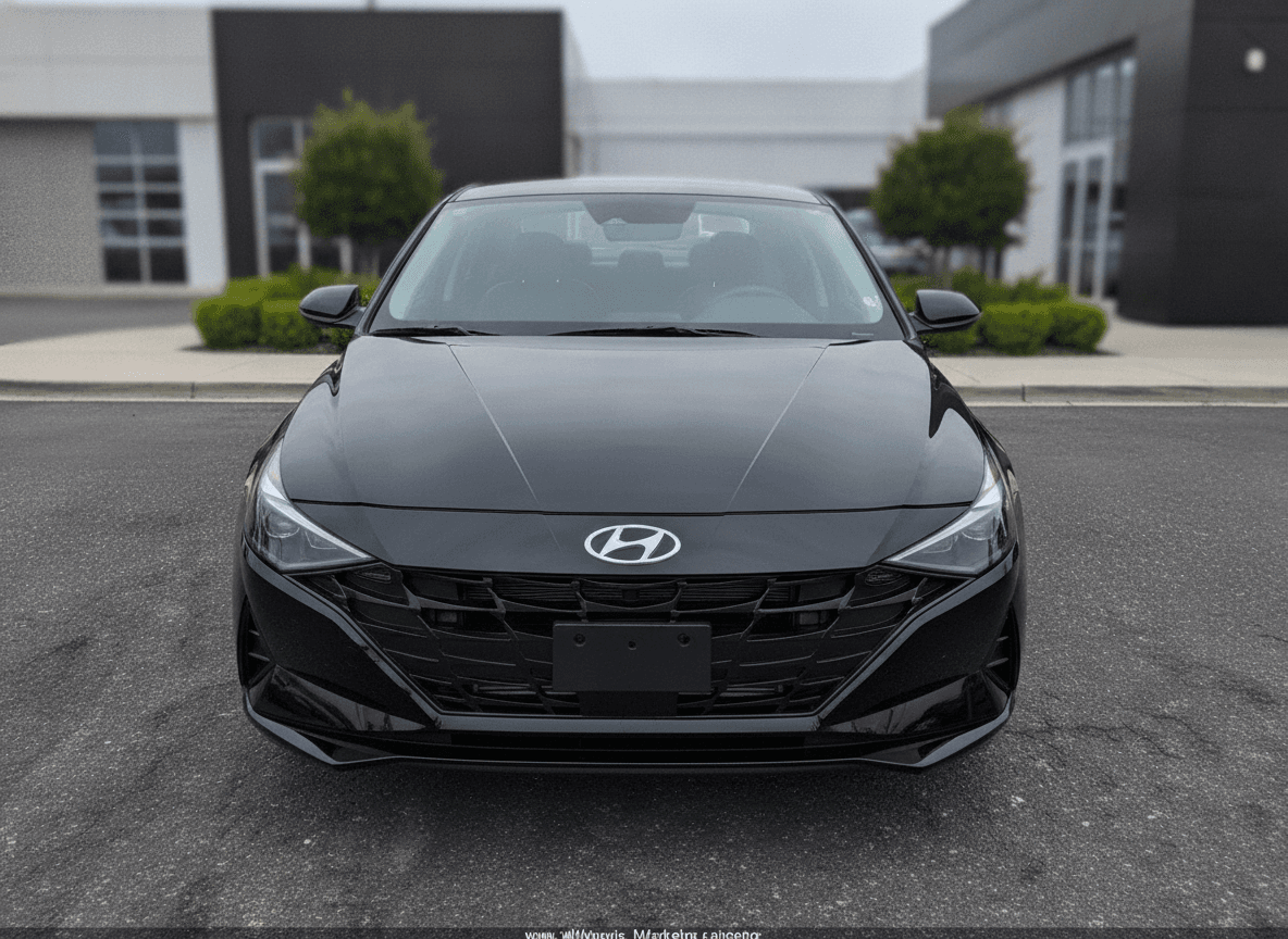 Autowalk generated black Hyundai Elantra front listing image