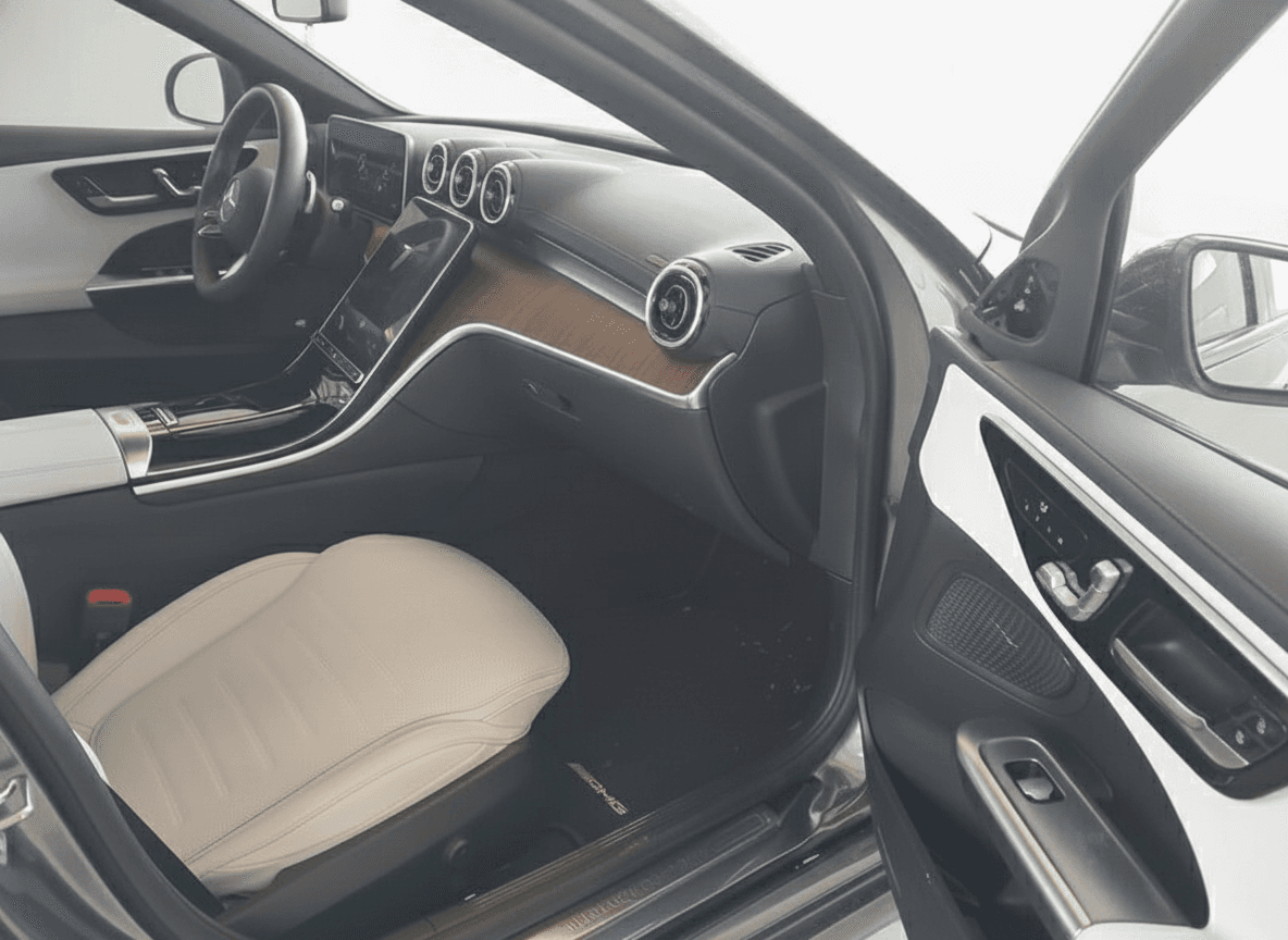 Autowalk generated matching black and cream interior image