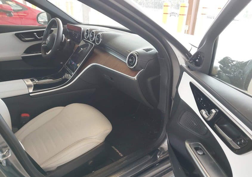Black and cream sedan interior source photo before Autowalk