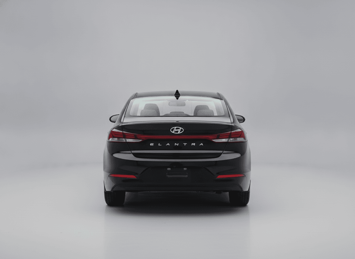 Autowalk generated clean black sedan rear image